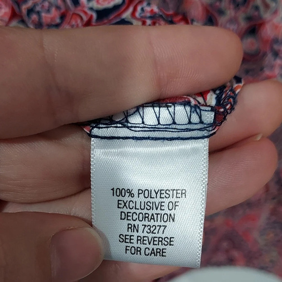 Croft & Barrow Multicolored Paisley Print Blouse Tunic in Size 3X - Picture 10 of 10